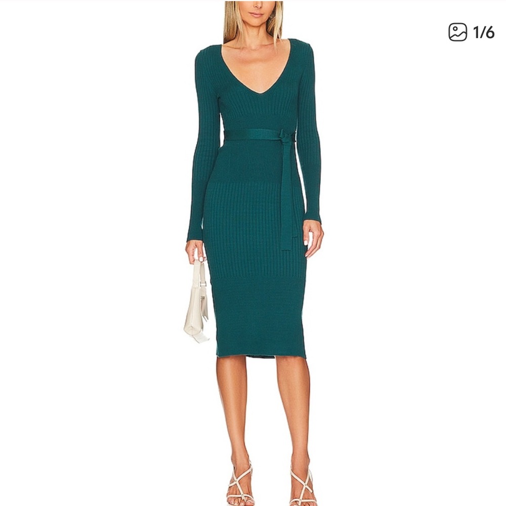 House of Harlow 1960 Teal Long Sleeve Dress